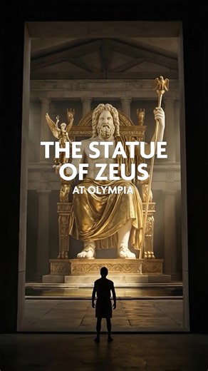 The Ancient Wonder that vanished overnight This was the Statue of Zeus at Olympia. It was so big that visitors described it as