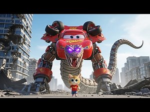 McQueen Transforms into a Python Monster! CAT's Epic Rescue Mission 🚗🐍 | CAT RACING