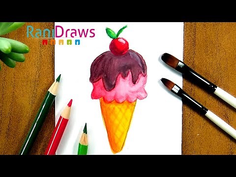 How to draw an ICE CREAM - step by step