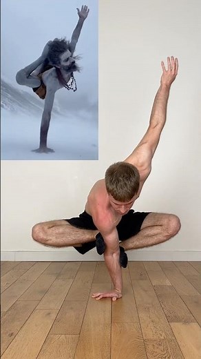 Standing on One Hand — Tapasya Challenge ❄️🔥 #yoga #mobility #tapasya #challenge #workout #amazing