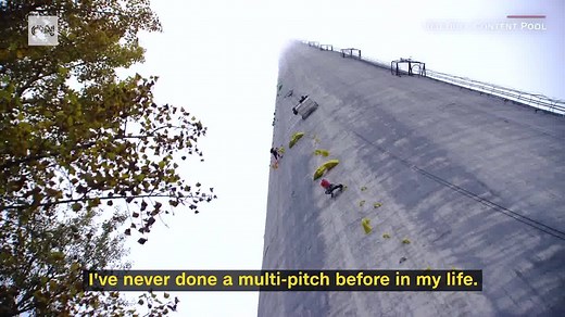 These two free climbers ascended Europe's highest chimney, with only a rope to catch them if they fell cnn.it/3r96tti | CNN