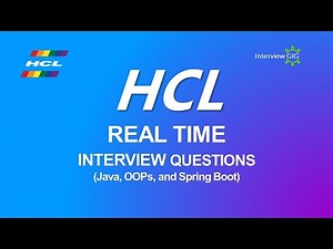 Real Time HCL Interview Questions for freshers & Experienced | Java | oops | Spring Boot