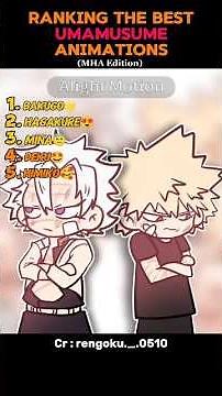 Ranking the best umamusume animations #ranking #mha #myheroacademia #deku #bakugo #mina #himiko
