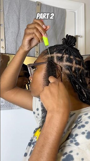 How to install faux locs with individual braids crochet method #locstyles #locs #shorts #hairstyle
