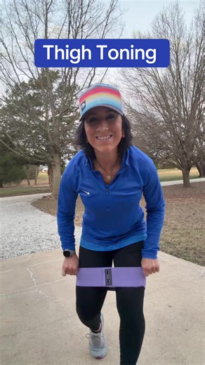 Up your leg workout by using bands! Any band will work, I like these best because they don’t slide! but if you don’t have one… That’s OK …you can still do these basic leg toning!#heathersworkouts #breastcancerwarrior💕 #homeworkout #legsfordays #bandworkout