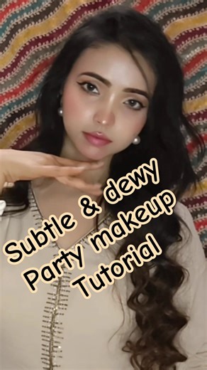 subtle dewy party makeup tutorial #makeup#youtubeshorts