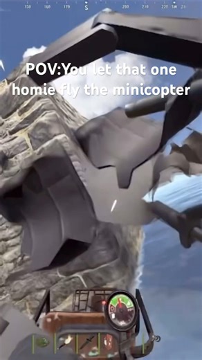 Can YOU fly a minicopter￼ in RUST???🤔 #rust #rustgame #targetaudience #gaming #shorts #shorts