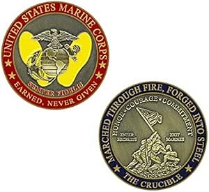 USMC Crucible Challenge Coin - Honoring The Dedication and Sacrifice of United States Marines - USMC Crucible Coin