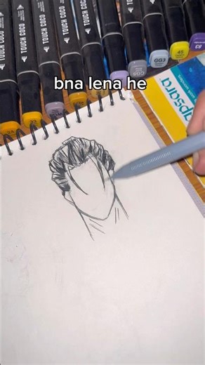 how to draw anime hair#easy tutorial#easy drawing#art #viral #anime #sketch 🥀‪@Arts_by_shubham‬