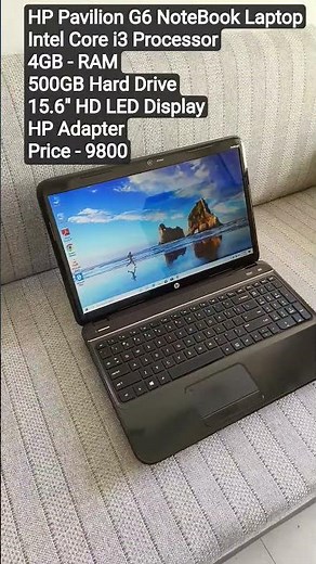 HP Pavilion G6 NoteBook Laptop Intel Core i3 Processor 4GB - RAM 500GB Hard Drive