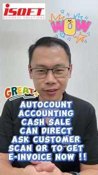 Autocount Rev33 , customer can self scan QR to request E-invoice #autocount #isofteddie #einvoice