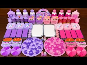 PINK vs PURPLE !!! Mixing Random into GLOSSY Slime !!! Satisfying Slime Video #149