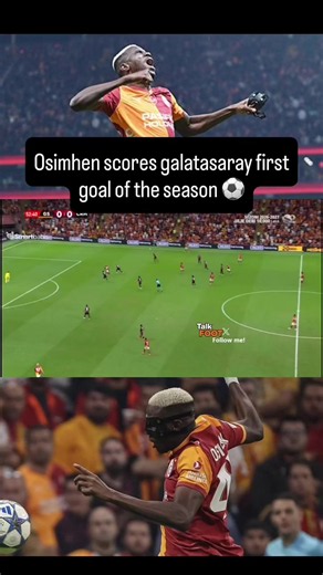 Osimhen scores galatasaray first goal of the season ⚽️ #oshimen #galatasaray