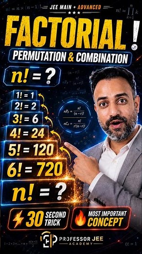 Factorial PYQ Trick 🔥 | JEE Main & Advanced Permutation Combination | Fastest Solution#shorts #jee