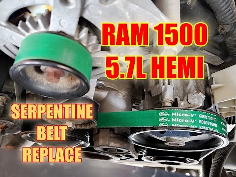 Remove and Replace Serpentine Belt 5.7L RAM 1500 2010-2020 - EASY!