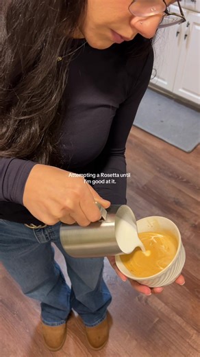 Mastering Latte Art: My Rosetta Attempt