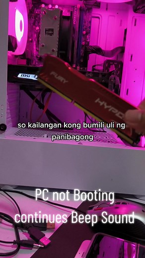 Ayaw mag Boot up ng PC ko.😢 continues Beep Sound lang sya. paano nga ba aayusin? #pcsetup #beepsound #booterror