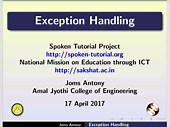 Exception Handling in English