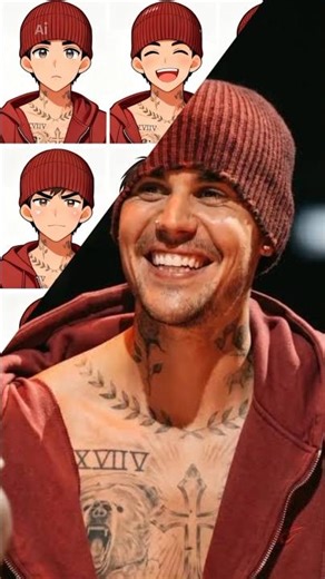 Justin Bieber anime style
