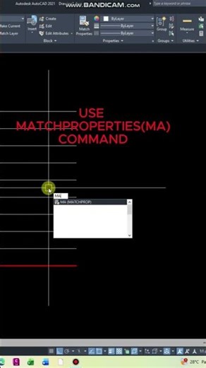 matchproperties MA command in autocad #autocad #caddrafting #autocadtraining #caddcentreporur