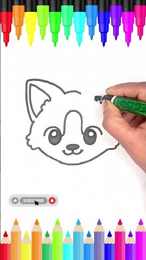 How to Draw a Cute Cat Face with a Collar | Easy Drawing for Kids #easydrawing #drawingtutorial