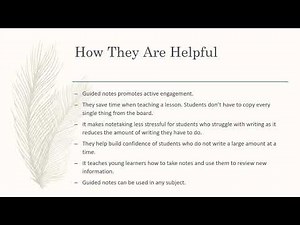 Teacher Tip: Guided Notes