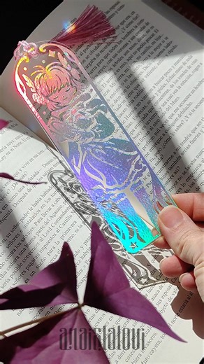 MARCAPÁGINAS SAKURA CARD CAPTOR HOLOGRÁFICO HECHO A MANO #hechoamano #libros #regaloscreativos #art