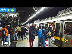 4K UNDERGROUND DELHI METRO STATION TOUR | DILLI HAAT - INA METRO STATION | NEW DELHI, INDIA