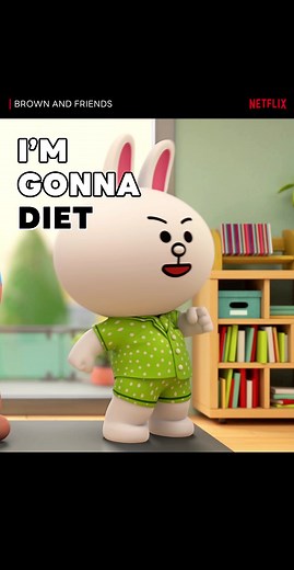 I’m starting my diet today! #LINEFRIENDS #CONY #NETFLIX #series #diet #weightloss #letsgo
