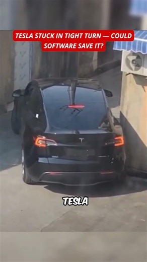 Tesla Stuck in Tight Turn — Could Software Save It