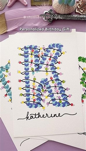 A Handmade Card for Every K Name - Personalized Birthday Gift #nhuandaocalligraphy #birthdaycard