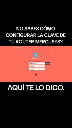 No sabes cómo configurar la clave de tu router mercusys aquí te lo digo. #router #wifi #fibraoptica #internet