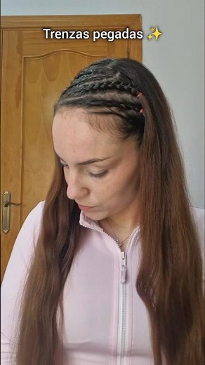 Trenzas pegadas ✨️ #peinados #trenzas #peinadosfaciles #trenzaspegadas #trenzasafricanas