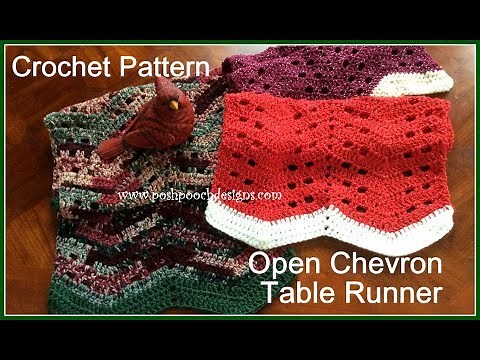 Open Chevron Table Runner Crochet Pattern