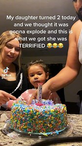 Birthday candle fail! She laughed so hard she started peeing 😆