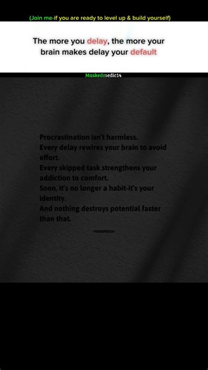 This is how procrastination destroys your potential ☠️ #procrastination #selfimprovement
