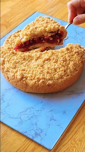 Raspberry Crumb Cake | Classic Grated Pie with Juicy Raspberry Filling