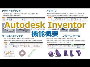 【3DCAD】Autodesk Inventor 機能概要の紹介動画