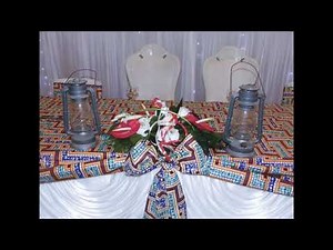 Décoration de la salle pour le mariage coutumier de Yan et Lucie de la RDC .