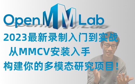 迪哥2023最新录制！香港中文大学多媒体实验室MMLab教程！从MMCV安装入手，实战多个任务，构建你的多模态研究项目！（人工智能课程）