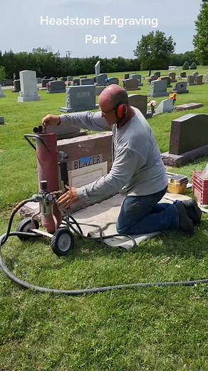 Headstone Engraving Part 2 #headstone #series #gravetok #cemetry #fyp #engraving #Midwest
