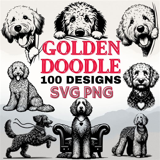 Goldendoodle Doodle Dog SVG PNG Bundle | 100  Designs (digital Download) - Etsy Canada