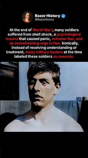 Soldiers who suffered psychological trauma during World War I #history #ww1