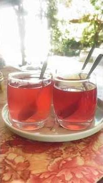 How to make perilla leaf tea with rock sugar and fresh lime. The ultimate refreshing summer drink...