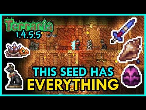 Best Seed for Beginners in Terraria 1.4.5.5! (Chillet, Digtoise, Magic Conch and more)