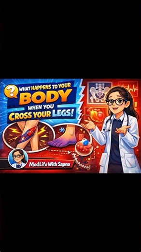 Crossing Your Legs? Watch This First! #medical #animation #facts #science