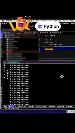 How to Get Millions of Views on Tiktok using Python coding #python #programming #nerd #coding