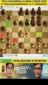 SINDAROV BEATS PRAGG - TECH MAHINDRA CHESS 2025