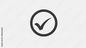 green checkmark symbol yes approve choice, Green check mark symbol and Red Cross symbol, Check mark brush paint style symbol animation on white background, check icon, green checkmark, check box.
