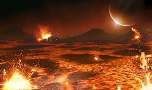 Large volcanic outburst on discovered Jupiter moon